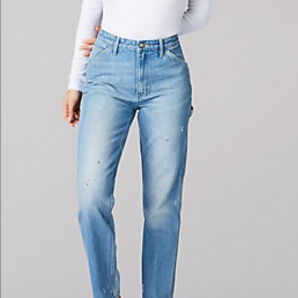 Rise Dungaree Ankle Authentic Fade 